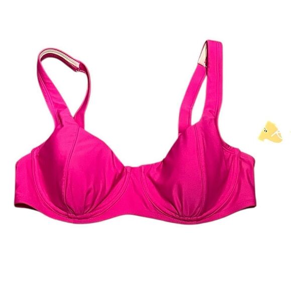 Kona Sol Vibrant Raspberry Pink Women's Underwire Swim Top, Size L (12-14), NWT - Picture 1 of 8